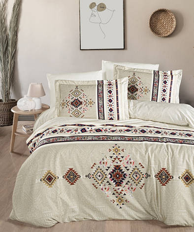 Постільна білизна First Choice 3D Digital Satin - Derek Cream, фото 1