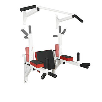 Турнік бруси прес стаціонарний 3 в 1 KZ-559 Спортивні стінки та турніки для дому Білий, фото 2