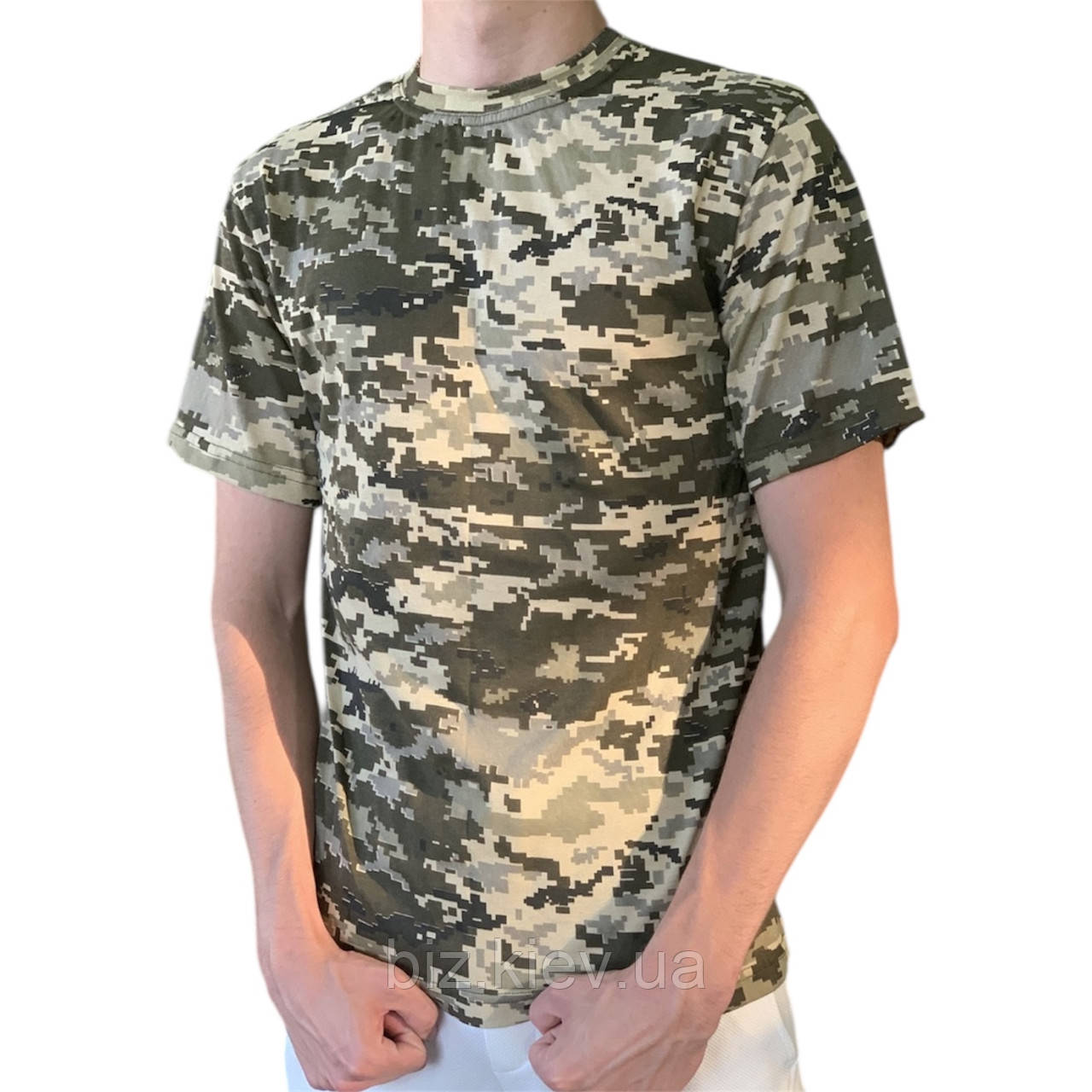 Футболка мілітарі бавовна армійська воєнна тактична М L XL Піксель, фото 1