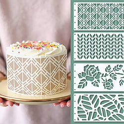 Набір трафаретів для торта 4 шт, бічні 100 мм (440х280) 0,5мм