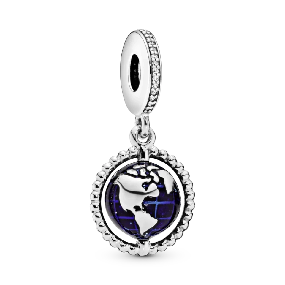 Срібна намистина Pandora «Глобус, що обертається» 798021CZ, фото 1