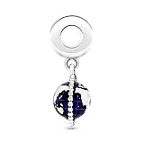 Срібна намистина Pandora «Глобус, що обертається» 798021CZ, фото 6