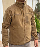 Флісова кофта кольору койот з велкро під шеврони для нгу, фото 3