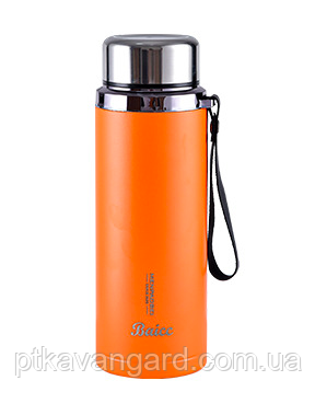 Термос із нержавіючої сталі 800 мл з ремінцем Помаранчевий HPGM8865O, фото 1