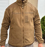 Флісова кофта кольору койот з велкро під шеврони для нгу, фото 2