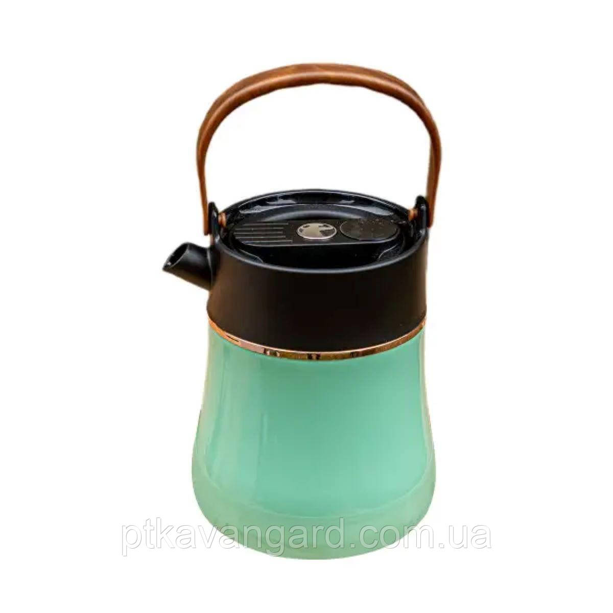 Чайник термос із датчиком температури та вакуумною ізоляцією 700 мл м'ятний HP-14-22M, фото 1