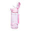 Пляшка для води 760 мл з трубочкою та наліпками рожева HP-14-48P, фото 2
