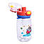 Пляшка для води дитяча 550 мл з ремінцем і трубочкою для спорту та школи HP-14-45R, фото 3