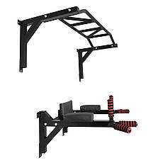 Турнік бруси прес стаціонарний 3 в 1 KZ-554 Спортивні стінки та турніки для дому, фото 5