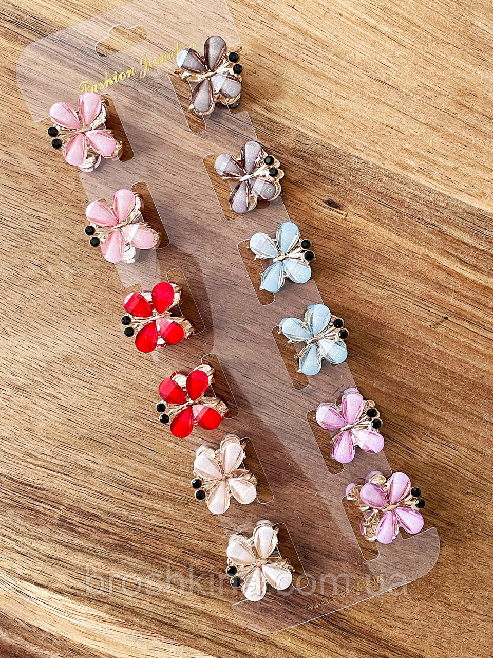 Краби для волосся металеві оптом 2*2*1 см 12 шт/уп МЕТЕЛИКИ, фото 1