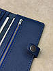 Чоловіче портмоне РУЧНОЇ РОБОТИ з натуральної шкіри SG008 (синій), фото 2