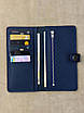 Чоловіче портмоне РУЧНОЇ РОБОТИ з натуральної шкіри SG008 (синій), фото 3