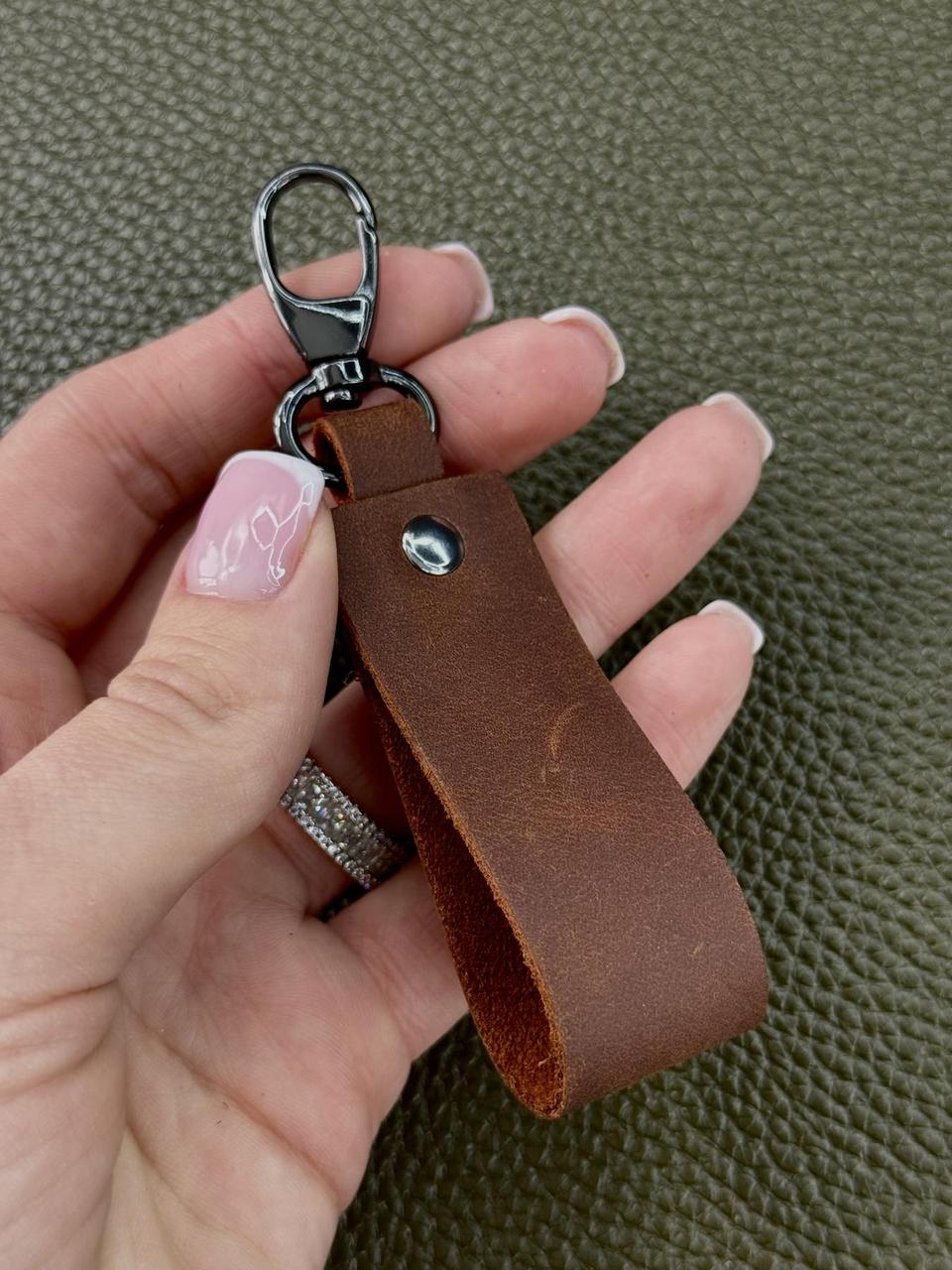 Брелок шкіряний SKILL (світло коричневий), фото 1
