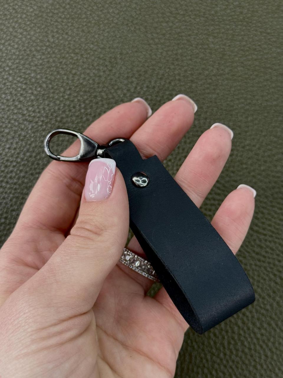 Брелок шкіряний SKILL (чорний), фото 1