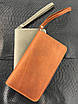 Шкіряний клатч-гаманець із натуральної шкіри Crazy Horse (світло коричневий), фото 2