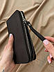 Шкіряний клатч-гаманець із натуральної шкіри Crazy Horse (чорний), фото 2