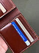 Чоловічий гаманець-біфолд РУЧНОЇ РОБОТИ з натуральної шкіри SG004 (коричневий), фото 4