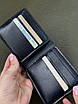 Чоловічий гаманець-біфолд РУЧНОЇ РОБОТИ з натуральної шкіри SG003 (чорний), фото 4