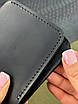 Чоловічий гаманець-біфолд із натуральної шкіри SD008 (чорний), фото 2