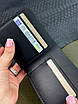 Чоловічий гаманець-біфолд із натуральної шкіри SD008 (чорний), фото 5