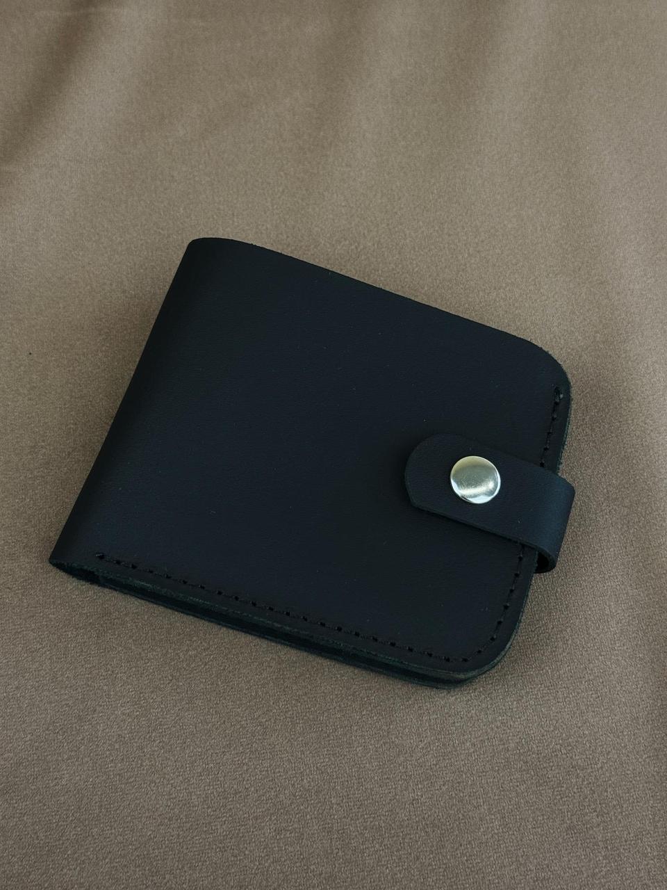 Класичний гаманець із натуральної шкіри SD006 (чорний), фото 1