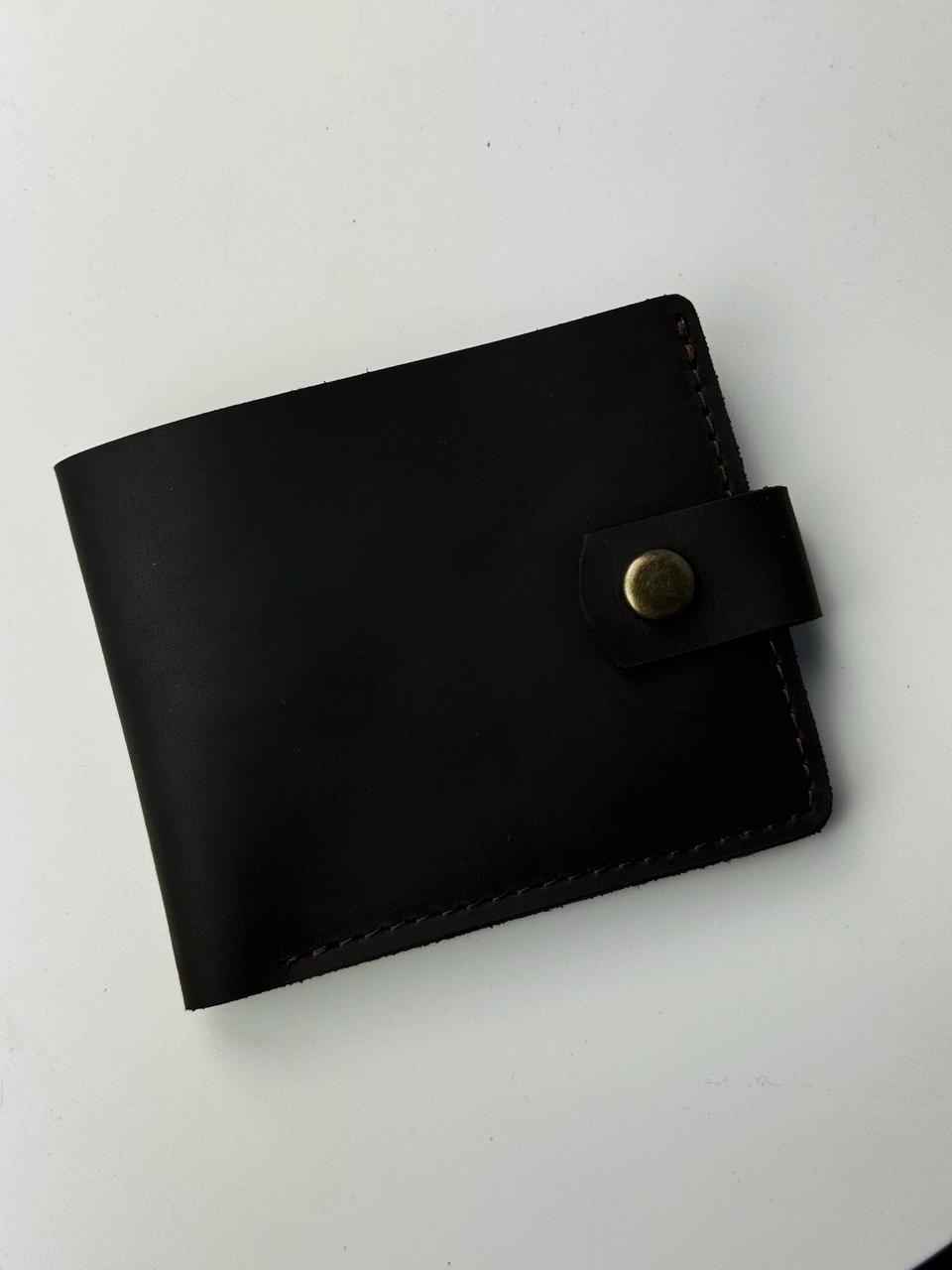 Класичний гаманець із натуральної шкіри SD005 (темно коричневий), фото 1