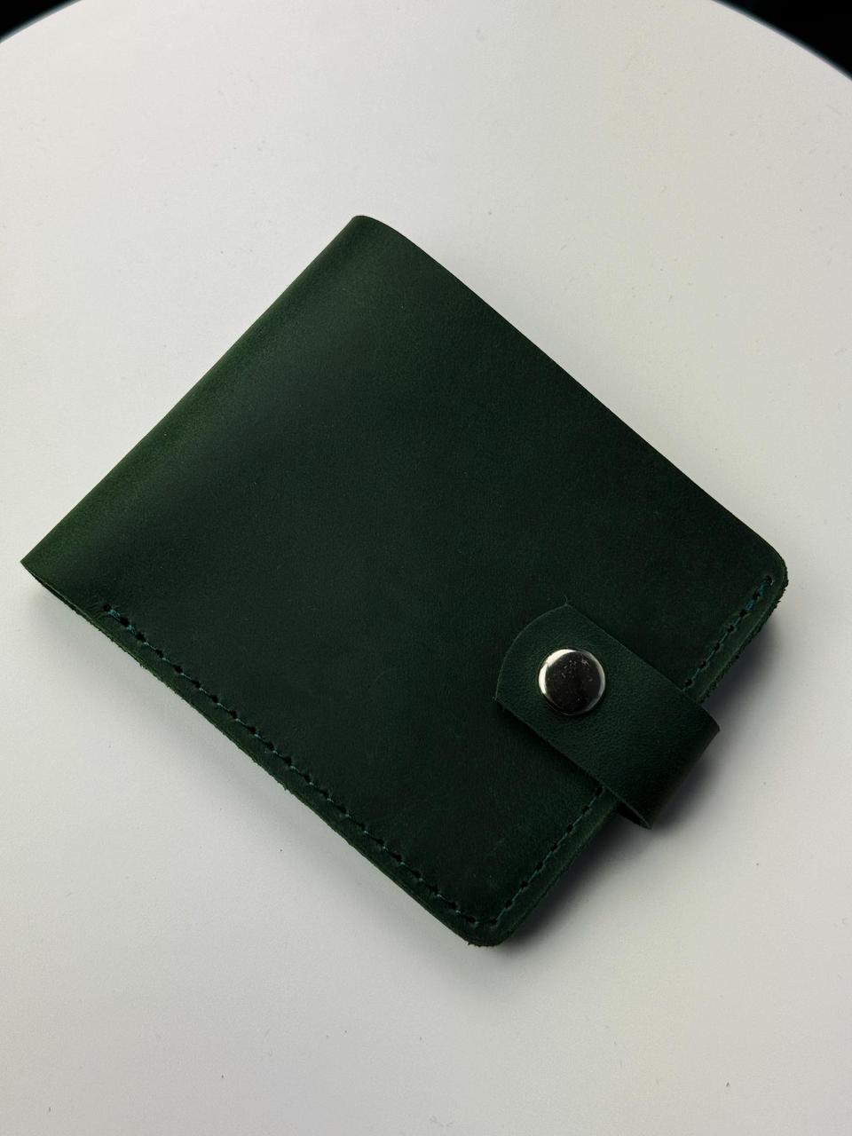 Класичний гаманець із натуральної шкіри SD003 (зелений), фото 1