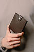 Класичний гаманець із натуральної гладкої шкіри SR001 (коричневий), фото 2
