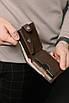 Класичний гаманець із натуральної гладкої шкіри SR001 (коричневий), фото 4