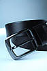 Ремінь чоловічій з натуральної шкіри SBR001 (чорний), фото 3