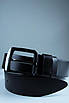 Ремінь чоловічій з натуральної шкіри SBR001 (чорний), фото 4