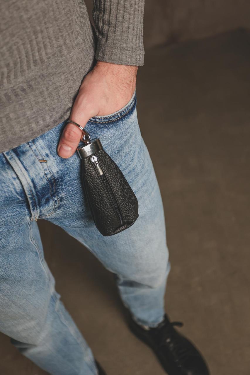 Ключниця шкіряна чоловіча SKILL Elka (чорна), фото 1