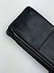 Шкіряний клатч із натуральної зернистої шкіри (чорний), фото 4