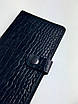 Чоловіче портмоне із натуральної шкіри тиснення крокодил SR028 (чорний), фото 2