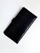 Чоловіче портмоне із натуральної шкіри тиснення крокодил SR028 (чорний), фото 3