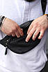 Бананка із натуральної шкіри, шкіряна сумка на пояс SKILL Line (чорна), фото 5