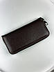 Шкіряний клатч-гаманець із натуральної зернистої шкіри SV003 (коричневий), фото 2
