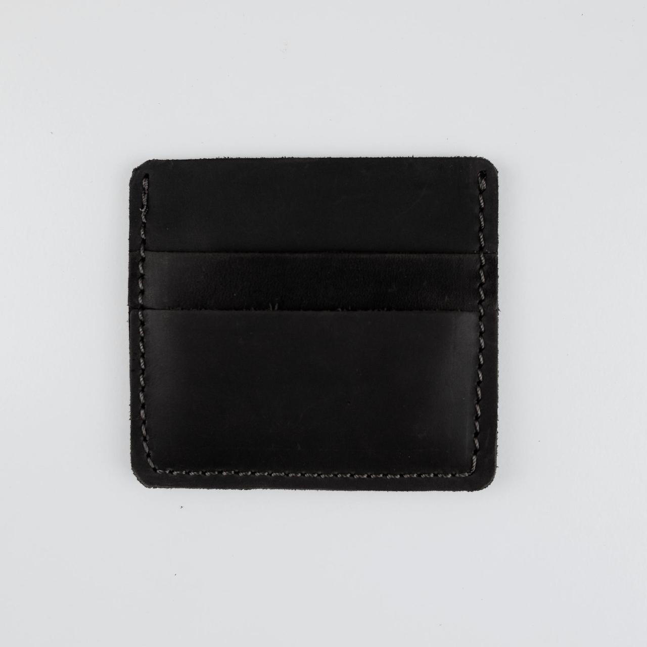 Чоловічий картхолдер із натуральної шкіри Crazy Horse SH027 (чорний), фото 1