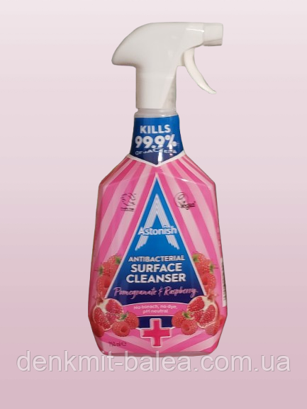 Засіб Астоніш для дезінфекції кухні та ванної Astonish Antibacterial Surface Cleanser 750 мл., фото 1