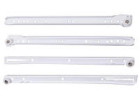 Напрямні роликові L=400 мм для ящиків білі (4 шт)