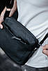 Сумка-мессенджер із натуральної шкіри, сумка через плече чоловіча SKILL Slide (чорна), фото 7