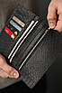 Чоловіче портмоне із натуральної шкіри тиснення пітон SR007 (чорне), фото 3