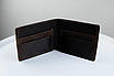 Чоловічий гаманець-біфолд із натуральної шкіри Crazy Horse SH020 (темно-коричневий), фото 3