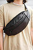 Шкіряна чоловіча бананка, поясна сумка SL003 (чорна), фото 2