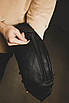 Шкіряна чоловіча бананка, поясна сумка SL003 (чорна), фото 10