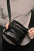 Сумка-мессенджер із натуральної гладкої шкіри ST001 (чорна), фото 5