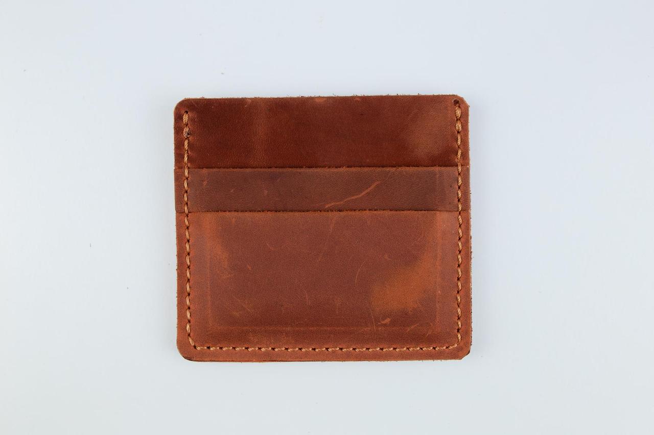 Чоловічий картхолдер із натуральної шкіри Crazy Horse SH025 (світло-коричневий), фото 1