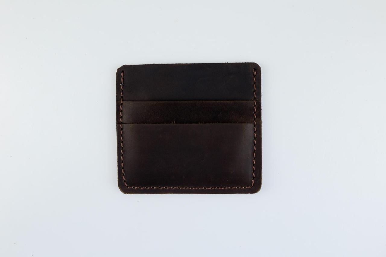 Чоловічий картхолдер із натуральної шкіри Crazy Horse SH023 (темно-коричневий), фото 1