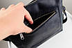 Сумка-месенджер з натуральної шкіри Crazy Horse, через плече (чорний), фото 4