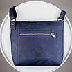Сумка-месенджер Skill з натуральної шкіри Crazy Horse, через плече (синій), фото 2